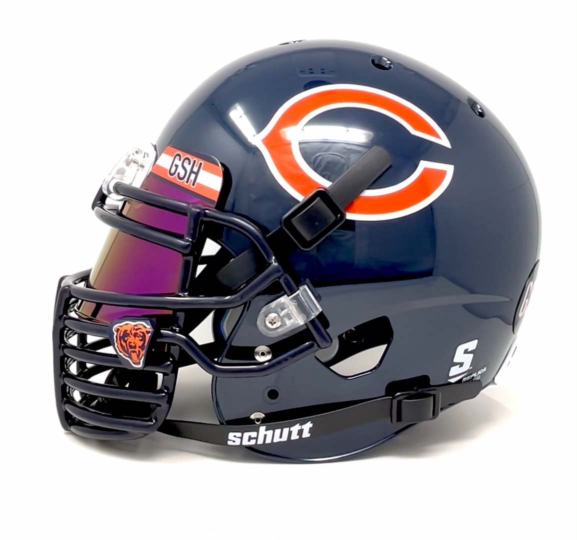 fantasy bears football helmet Chicago Bears GSH Schutt XP Authentic Helmet