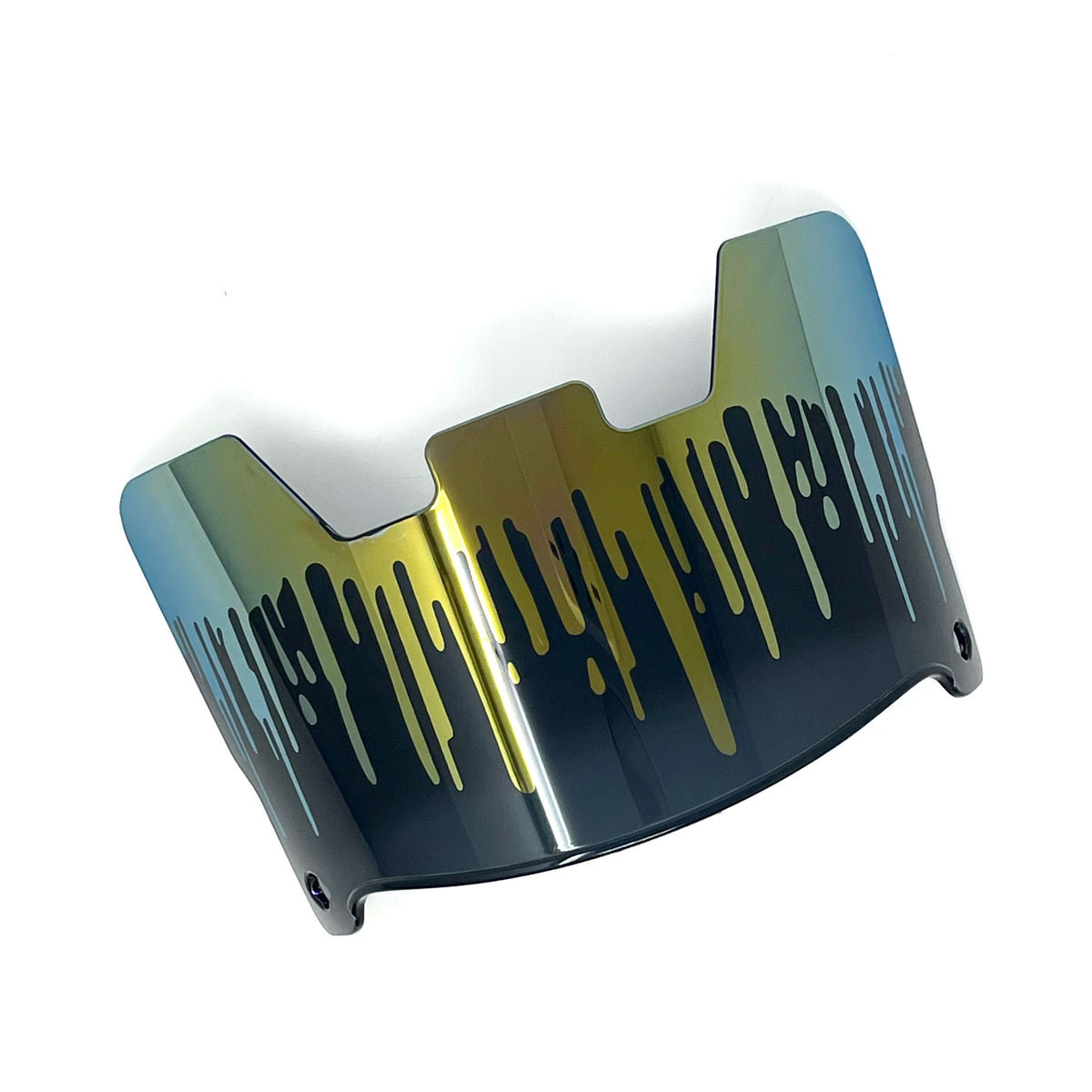 black gold smoked football helmet visor Gold Drip Football Visor | OV1 Anti-Fog Helmet Fit