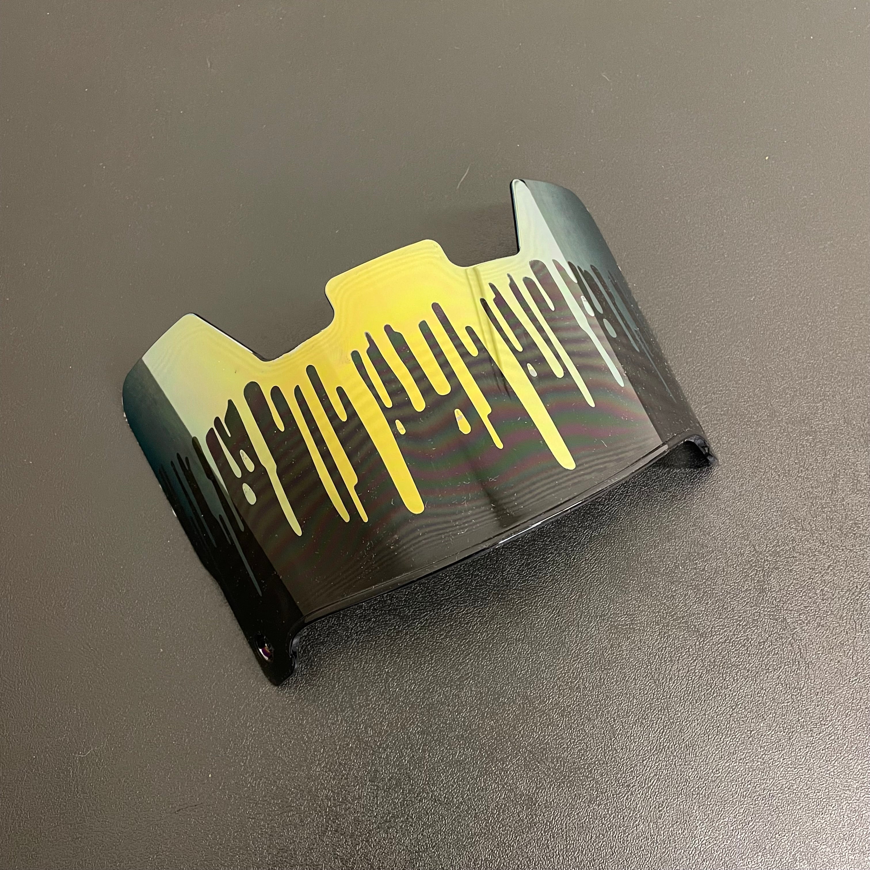 Gold Drip Football Visor | OV1 Anti-Fog Helmet Fit