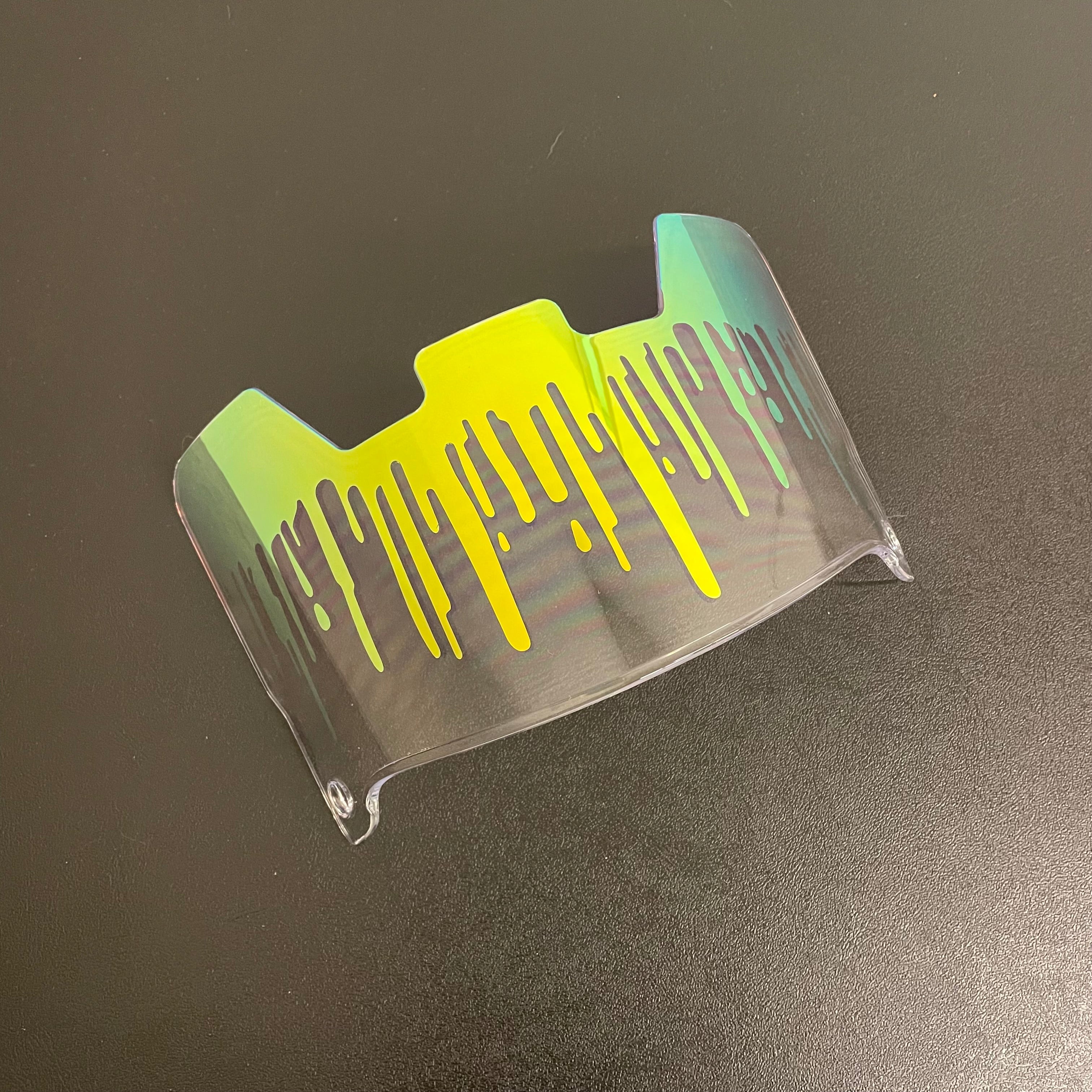 Clear Gold Drip Football Visor | EOS OV1