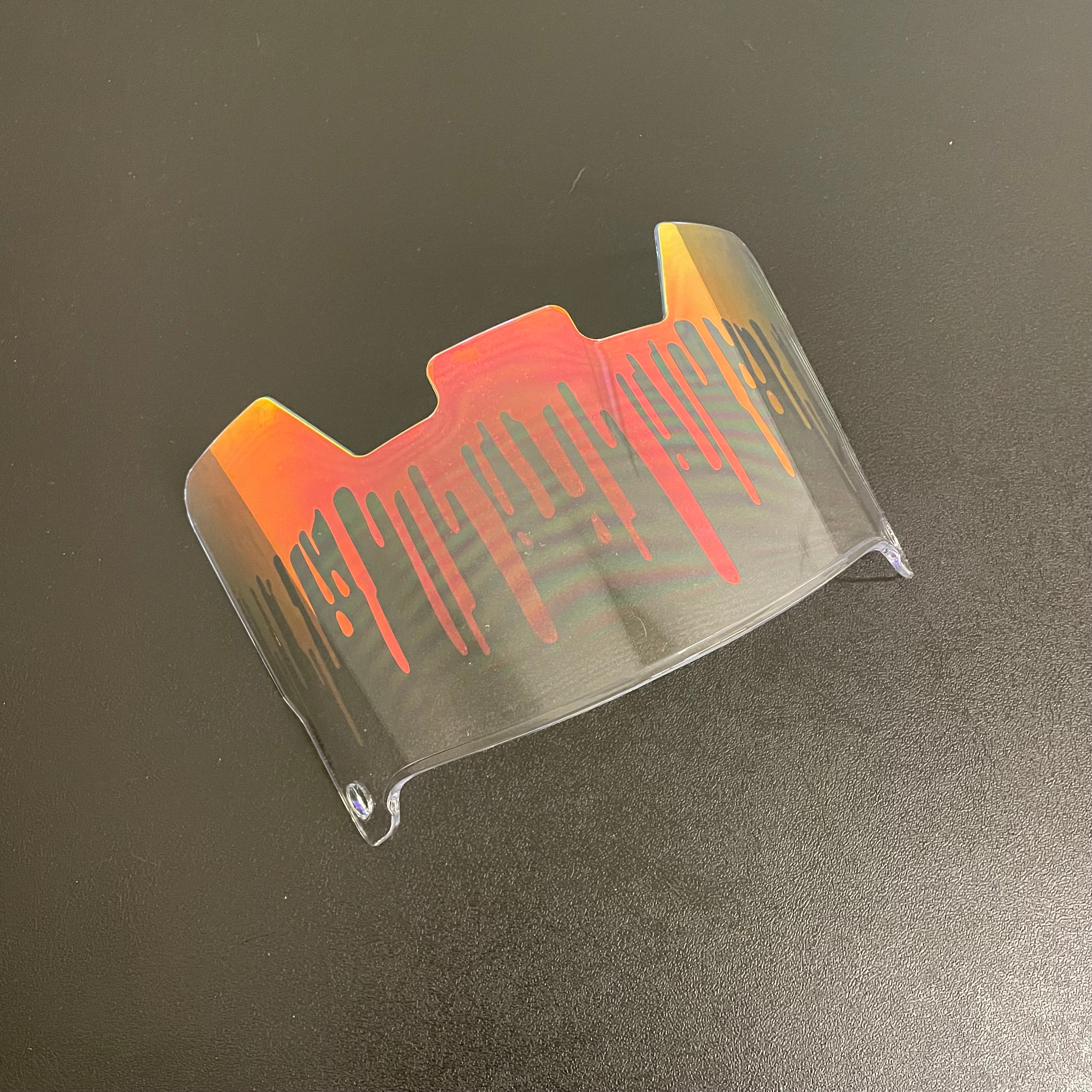 clear nike football helmet visor Blaze Drip Custom Football Visor | Iridium Anti-Fog Helmet Fit